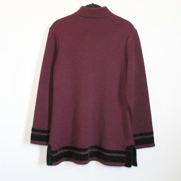Soft Surroundings Runway Pullover Tunic Sweater Merlot Maroon Size Small H12108 - Picture 8 of 8